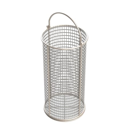 Anysizebasket Round Wire Mesh Basket: 6Dia. x 12H, 304 SS, 3/16 Rod Frame, Mesh: 2 x .063 TMT-060RND120-C02S